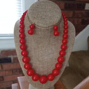 HOT Red/ 2 pc/jewelry set